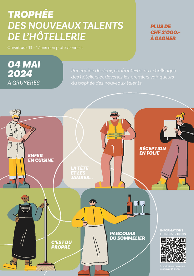 Le Trophée des nouveaux talents de l'hôtellerie à Gruyères le 4 mai 2024