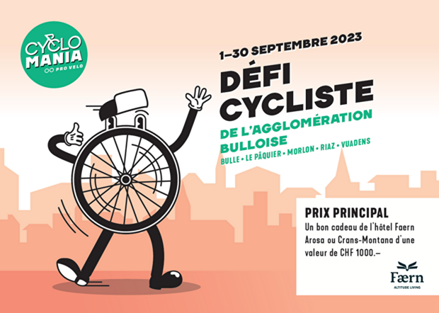 Le défi Cyclomania a lieu du 1er au 30 septembre 2023 à Bulle