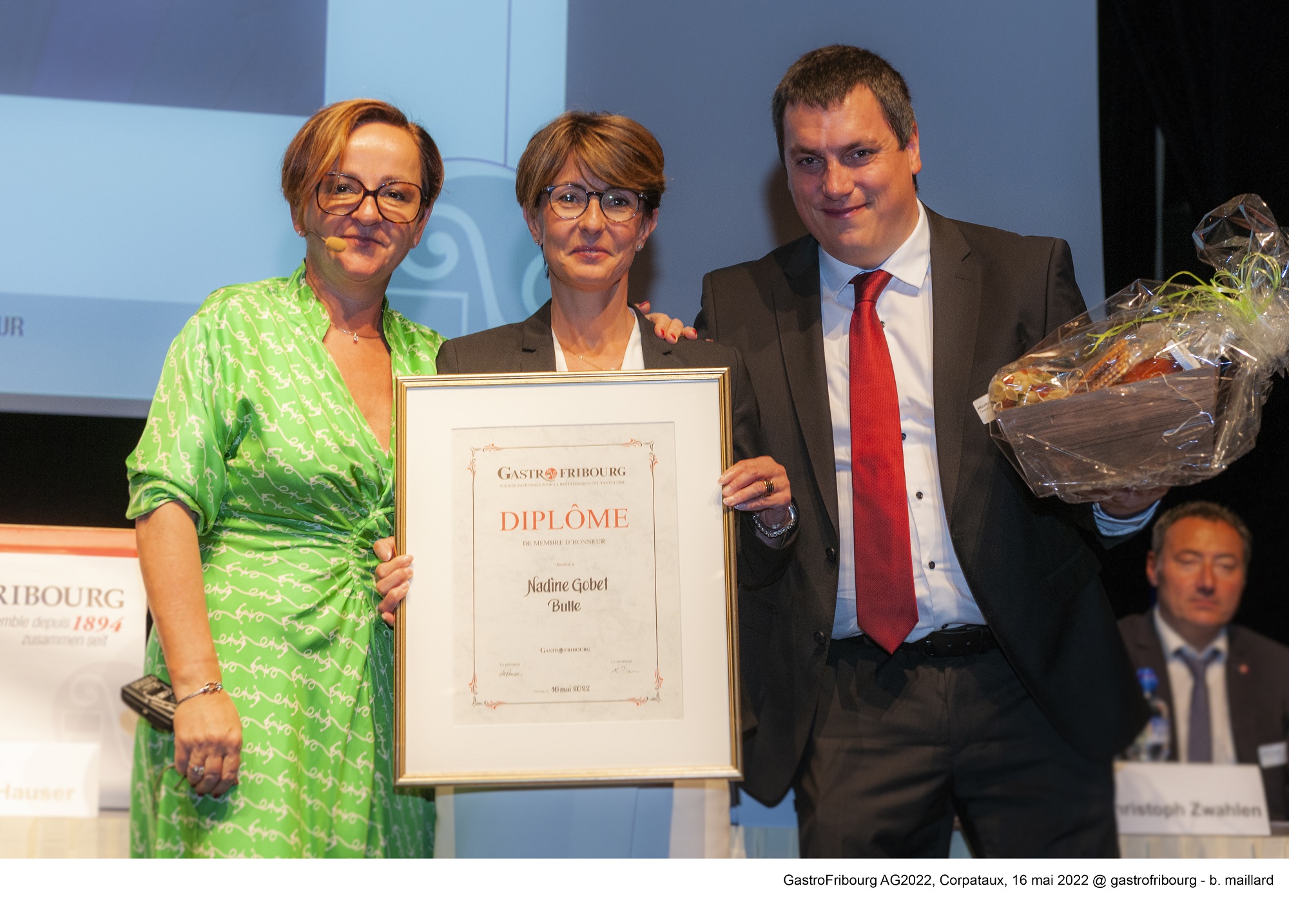 Nadine Gobet, membre d'honneur de GastroFribourg
