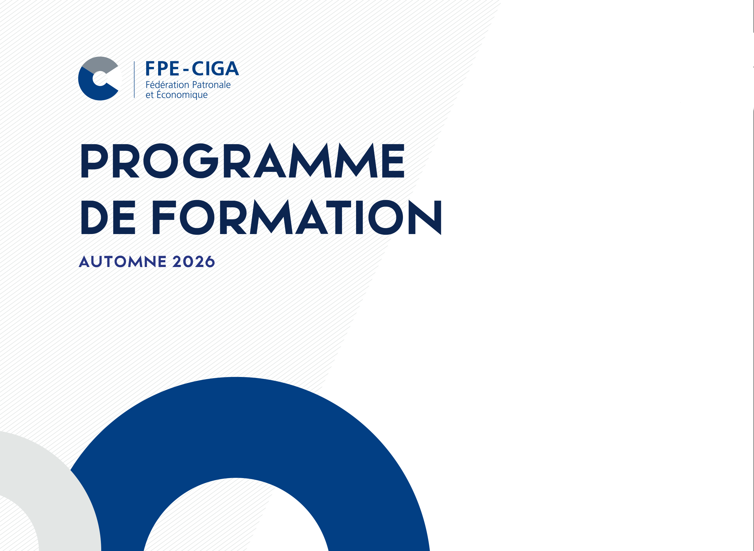 Programme de formation automne 2026